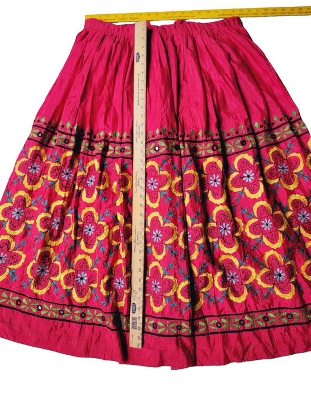 Artisan Handmade Ethnic India Embroidered Boho Hippie Skirt Lengha
